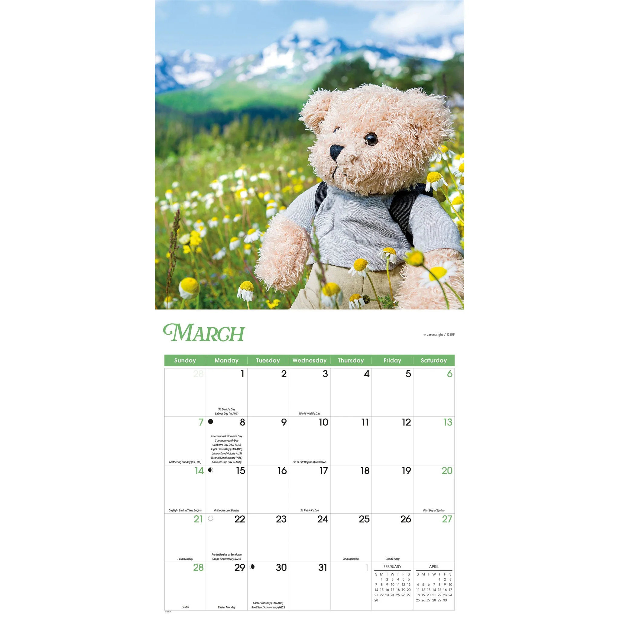 Teddy Bears 2027 Wall Calendar - Image 3