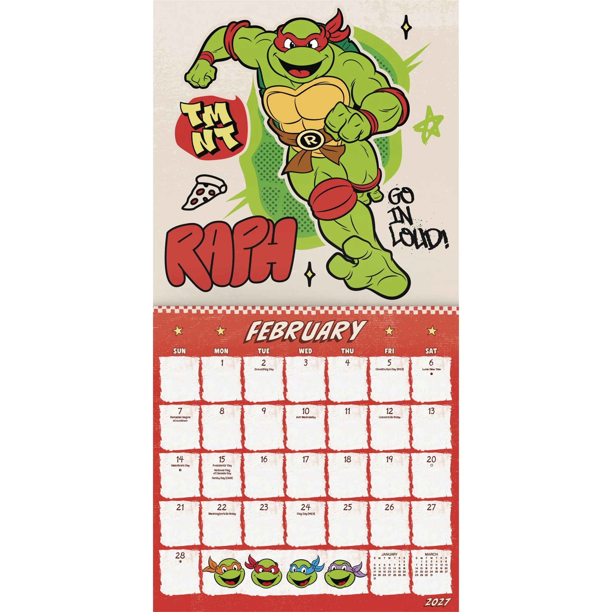 Teenage Mutant Ninja Turtles 2027 Wall Calendar - Image 3