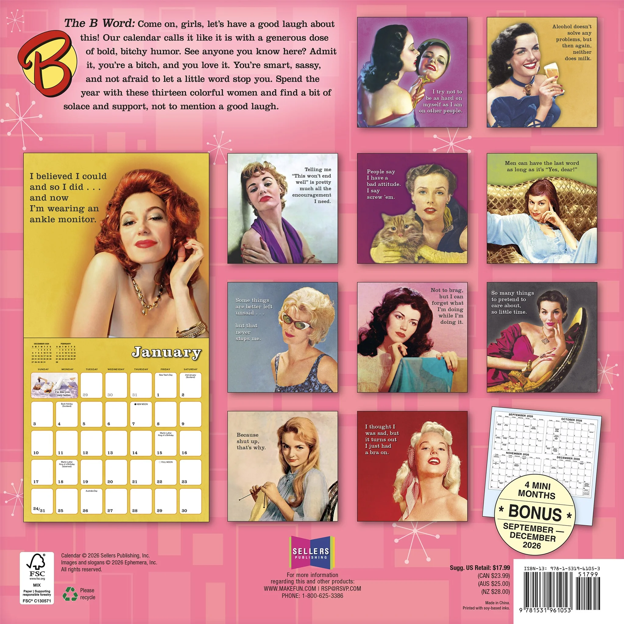 The B Word 2027 Wall Calendar - Image 2