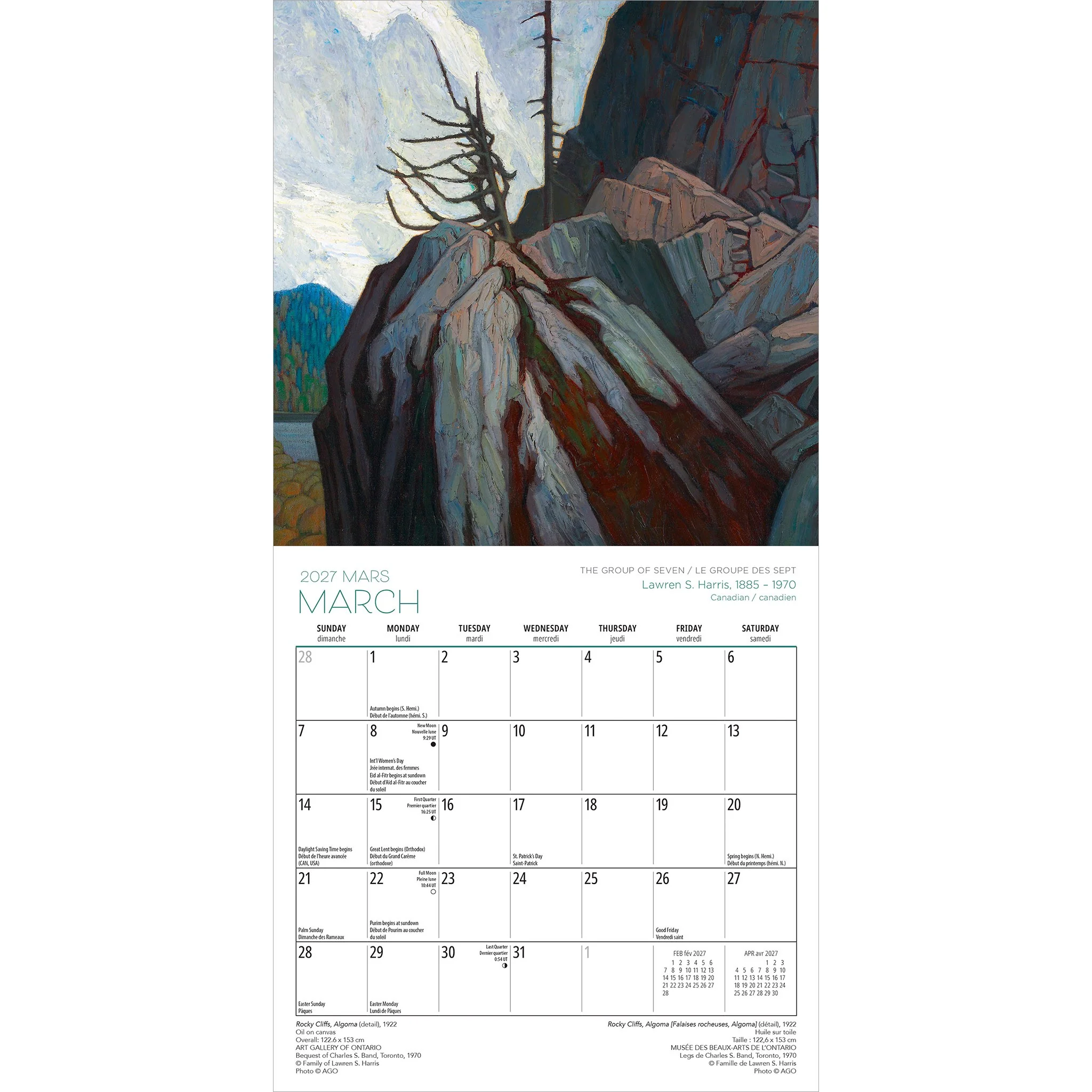 The Group of Seven / Le Groupe des Sept Art Gallery of Ontario 2027 Mini Calendar - Online Only - Image 3