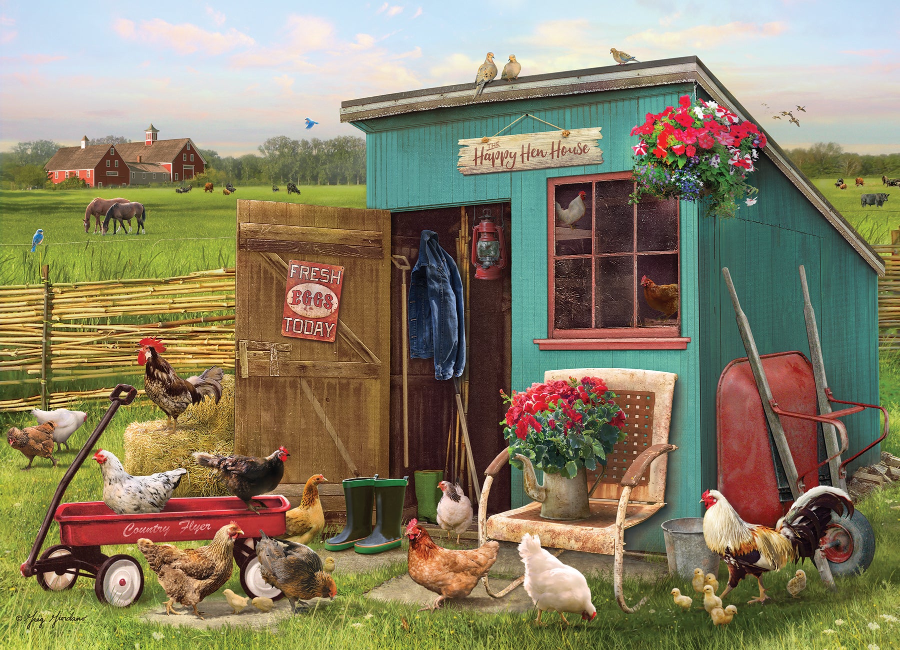 The Happy Hen House 1000 Piece Puzzle - Image 3