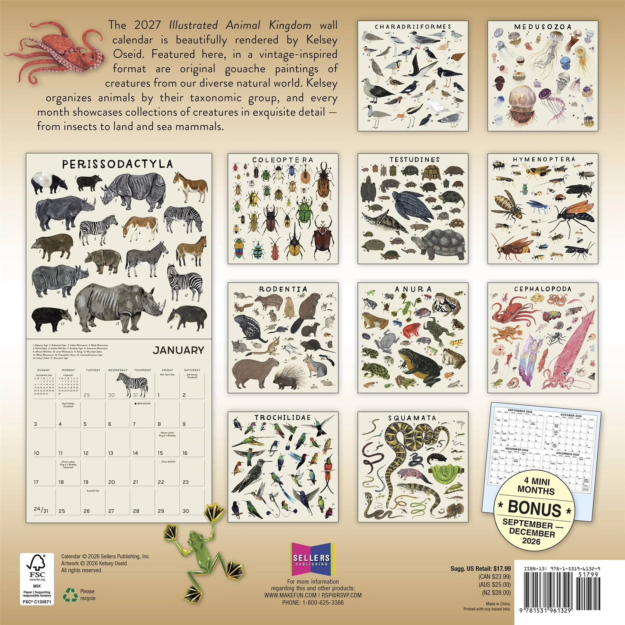 The Illustrated Animal Kingdom 2027 Wall Calendar - Online Only - Image 2