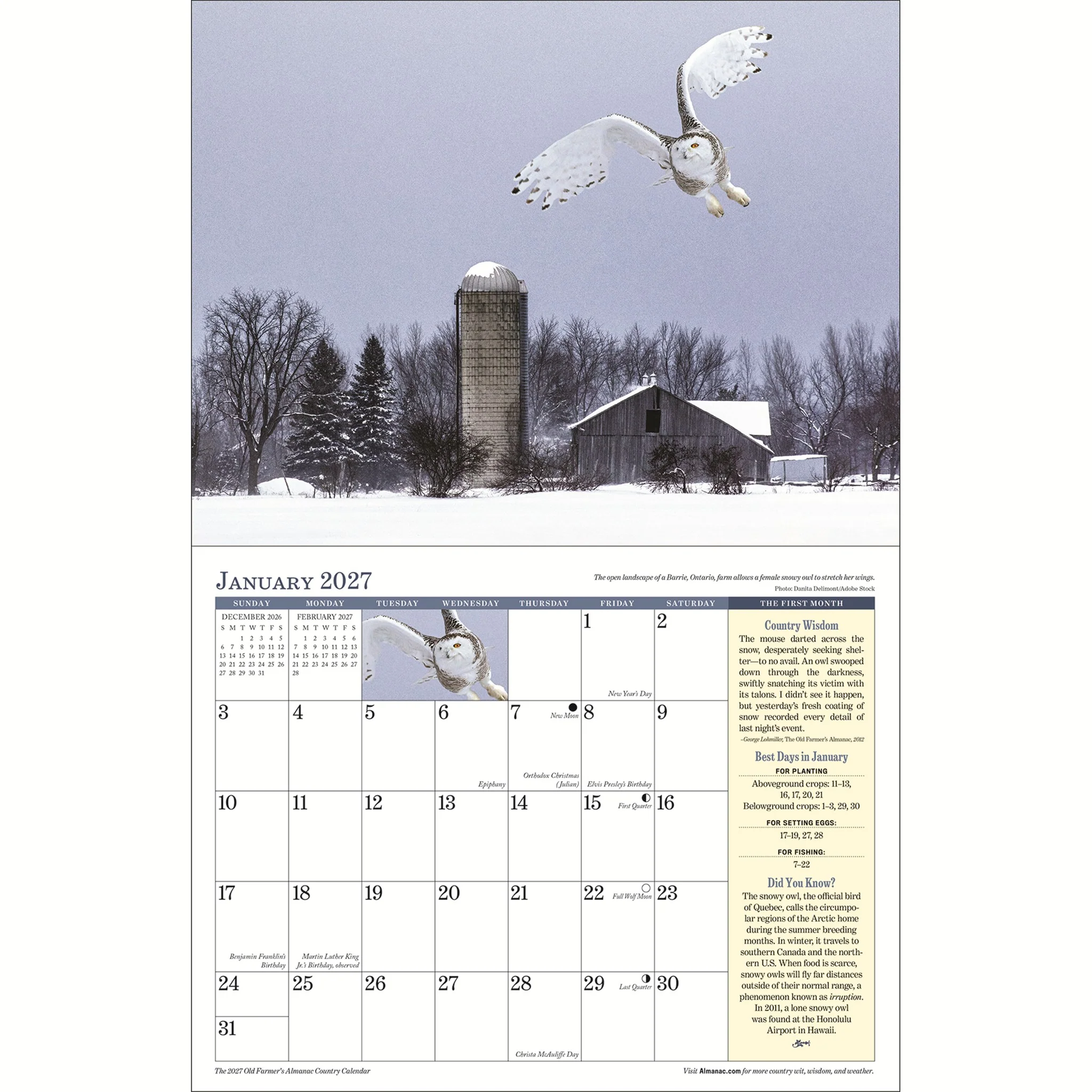 The Old Farmer's Almanac Country 2027 Wall Calendar - Image 3
