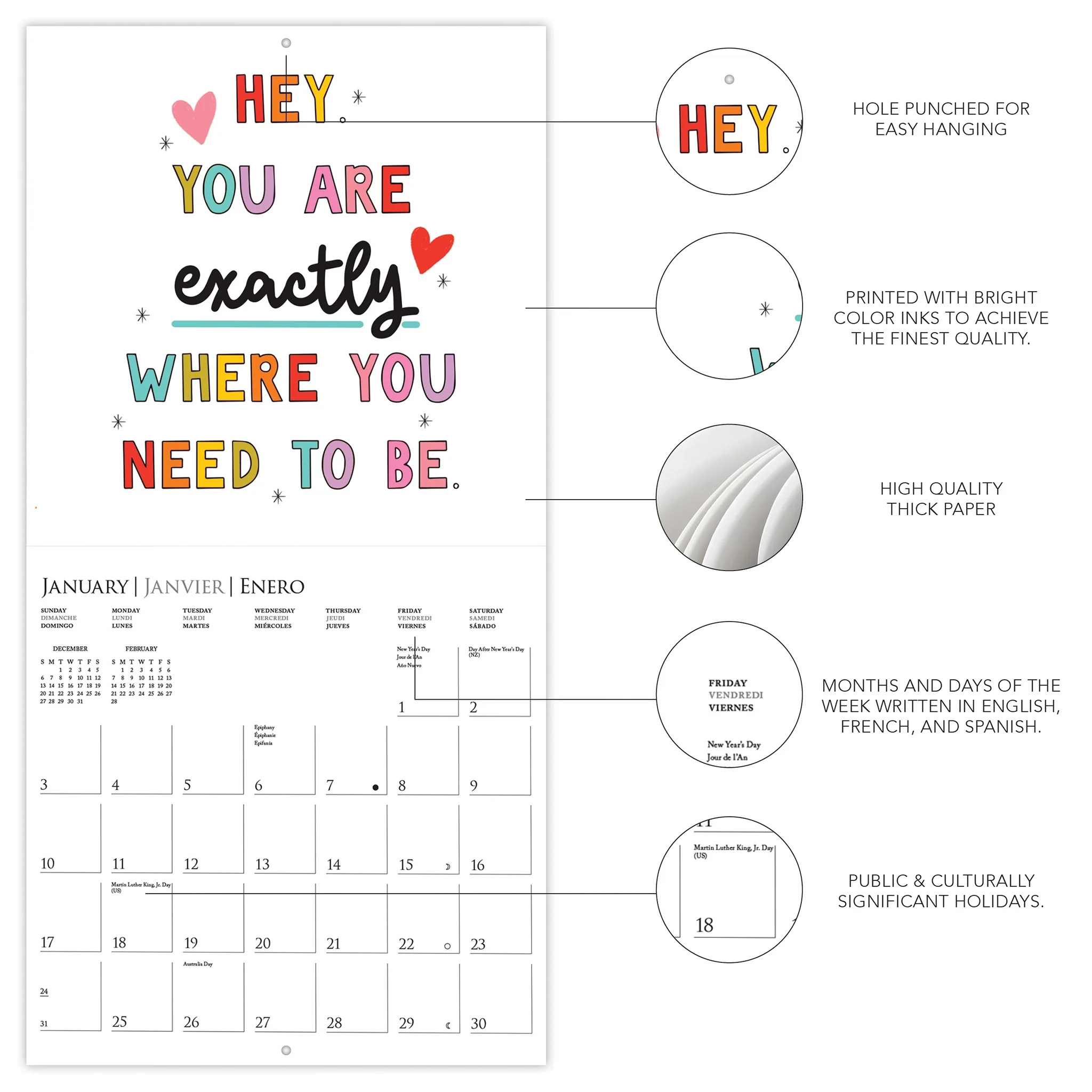 The Positive Calendar 2027 Wall Calendar - Image 3