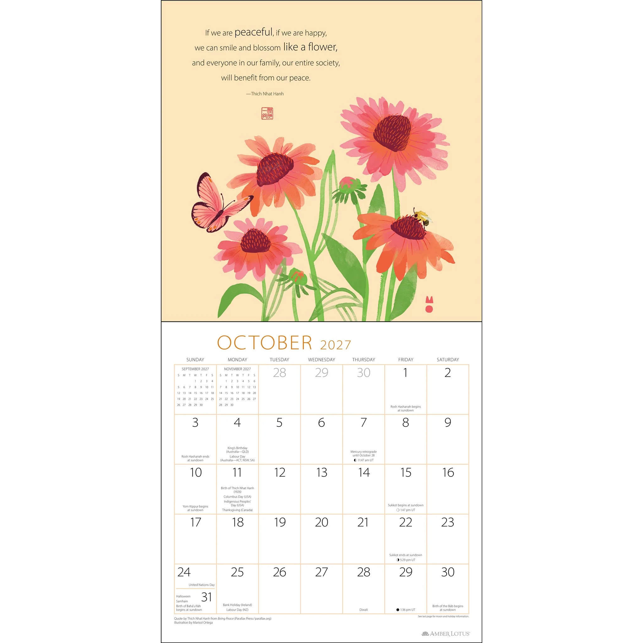 Thich Nhat Hanh 2027 Wall Calendar - Image 6