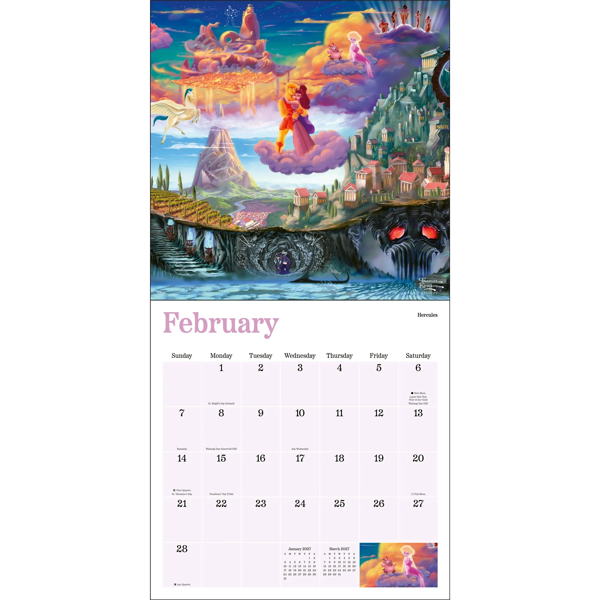 Thomas Kinkade Disney Dreams Collection 2027 Wall Calendar - Image 3