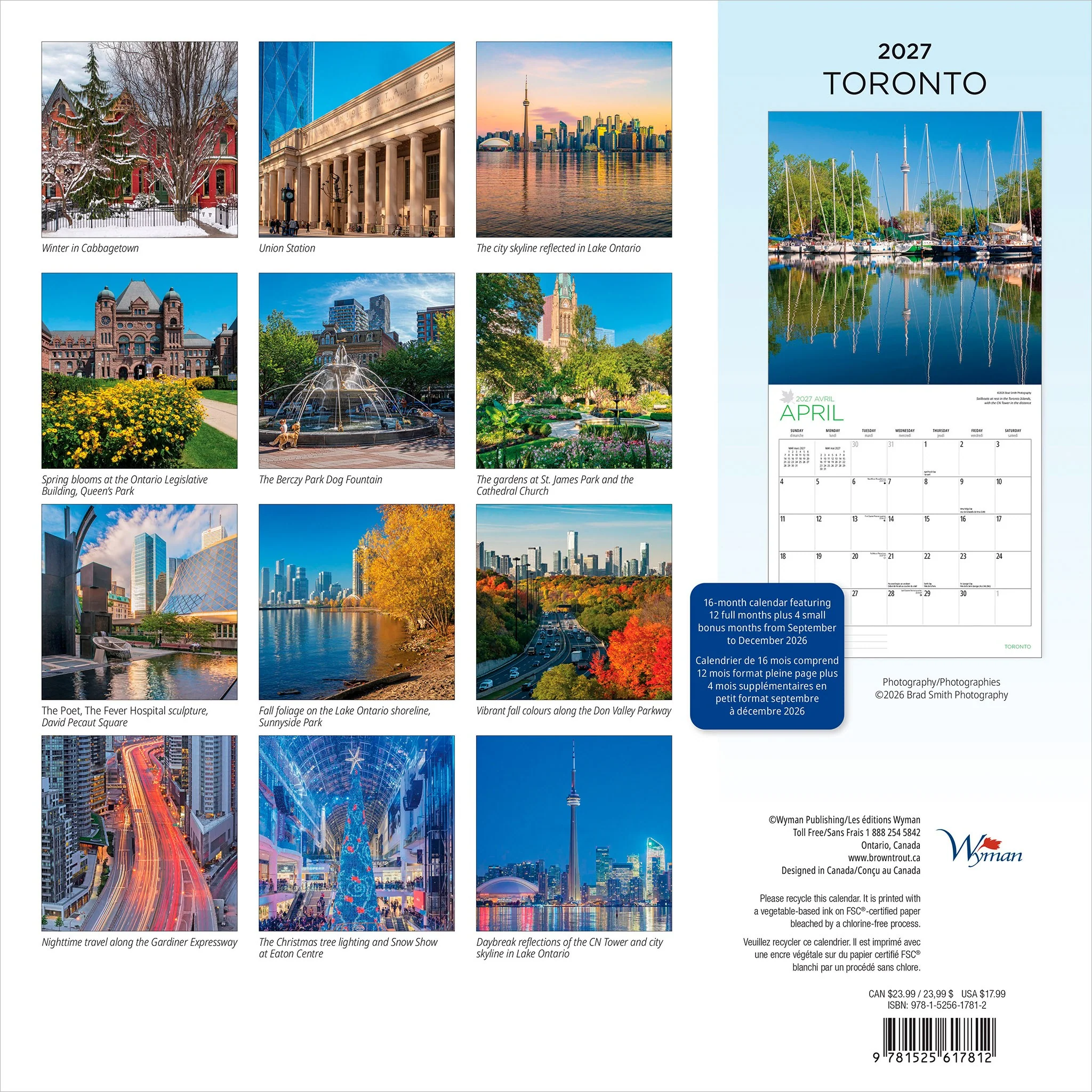 Toronto 2027 Wall Calendar - Image 2