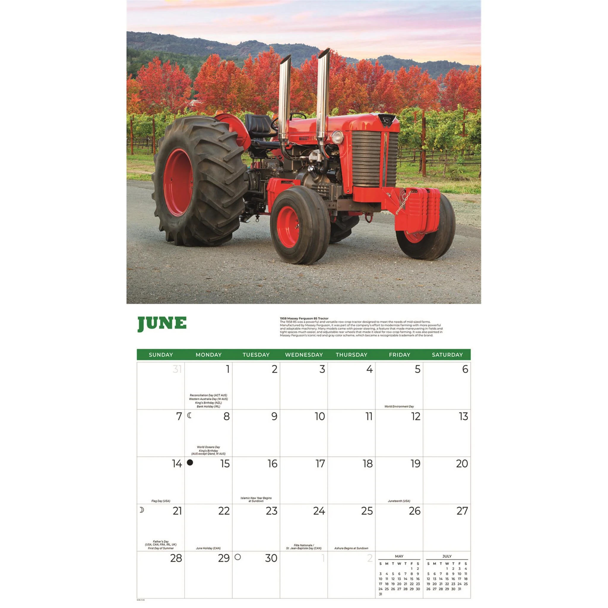 Tractors 2026 Wall Calendar - Image 4