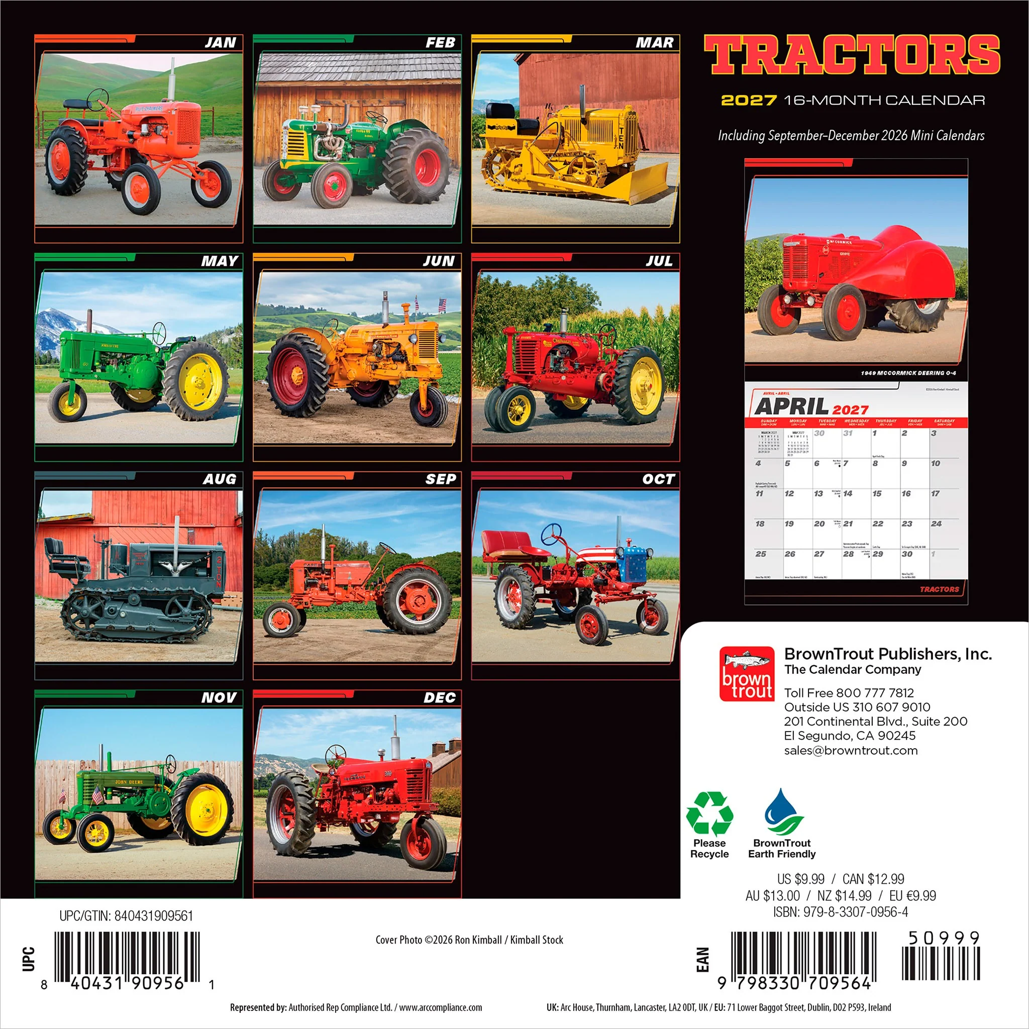 Tractors 2027 Mini Calendar - Image 2