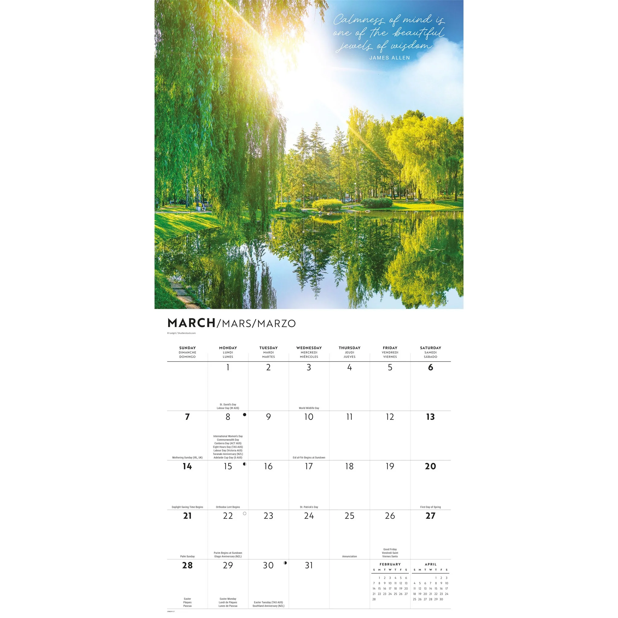 Tranquility 2027 Wall Calendar - Image 3
