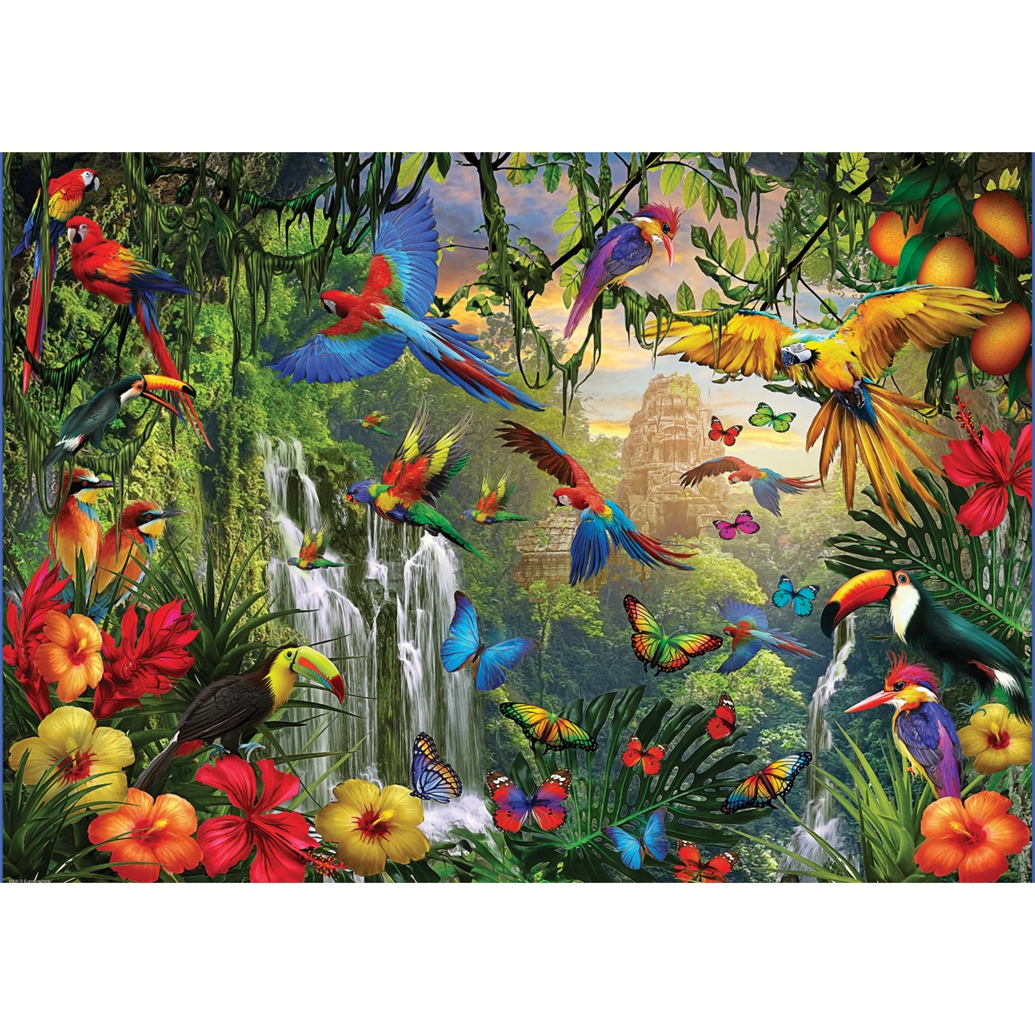 Tropical Bird Paradise Oversize 500 Piece Puzzle - Image 2