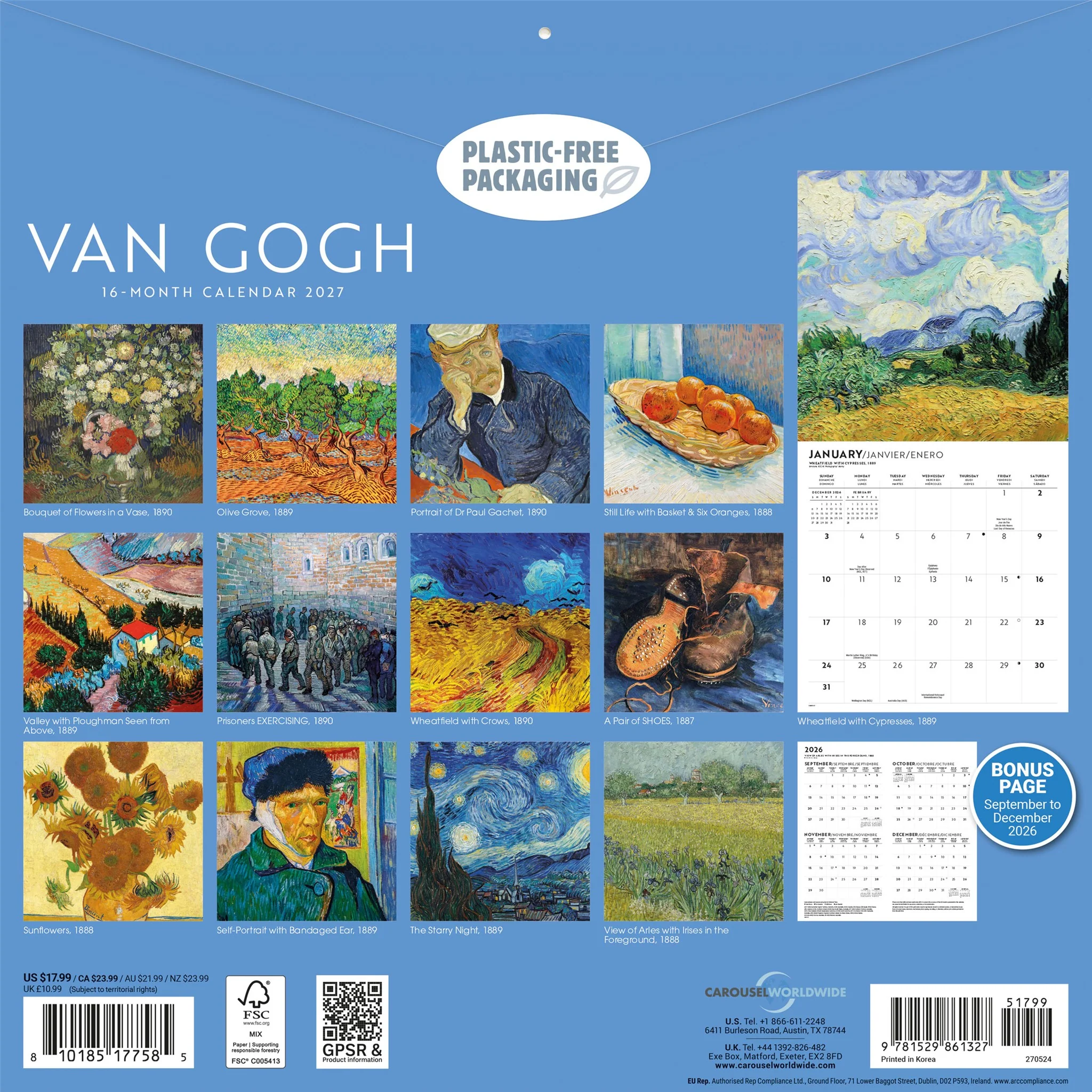 Van Gogh 2027 Wall Calendar - Image 2