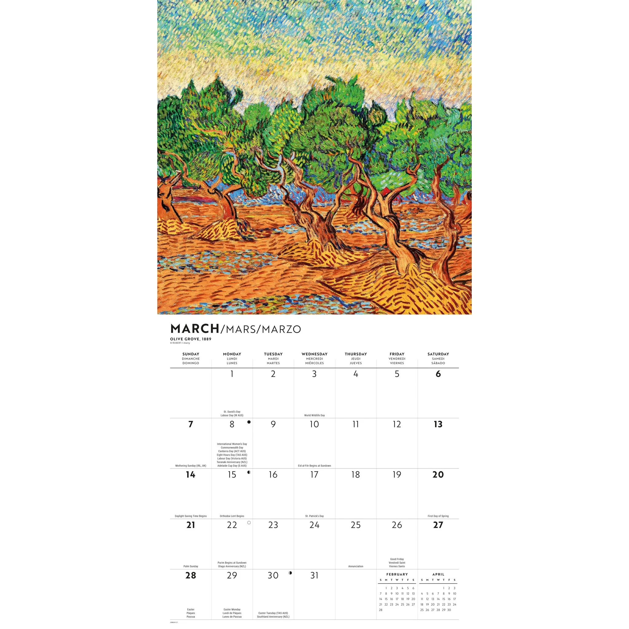 Van Gogh 2027 Wall Calendar - Image 3