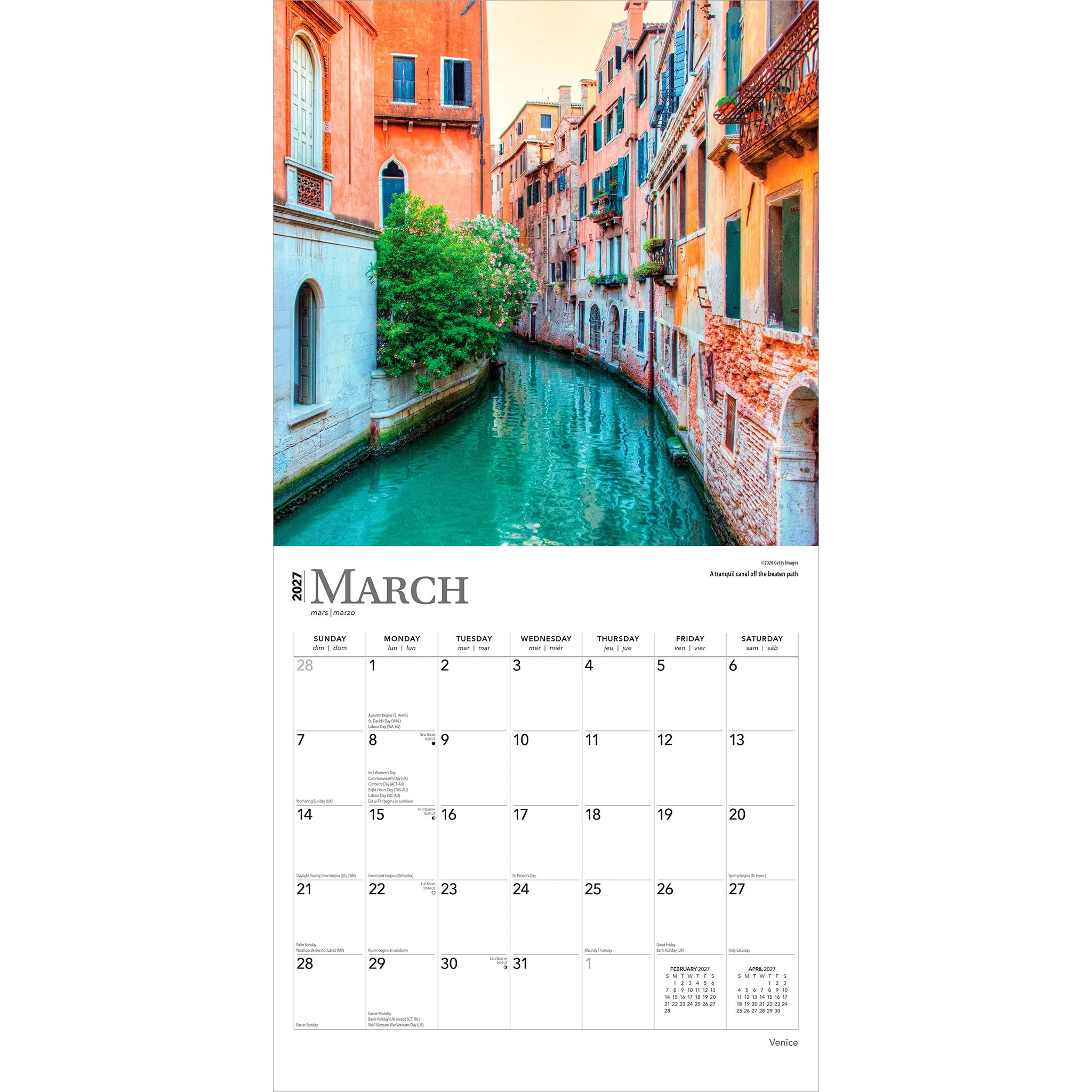 Venice 2027 Wall Calendar - Image 3