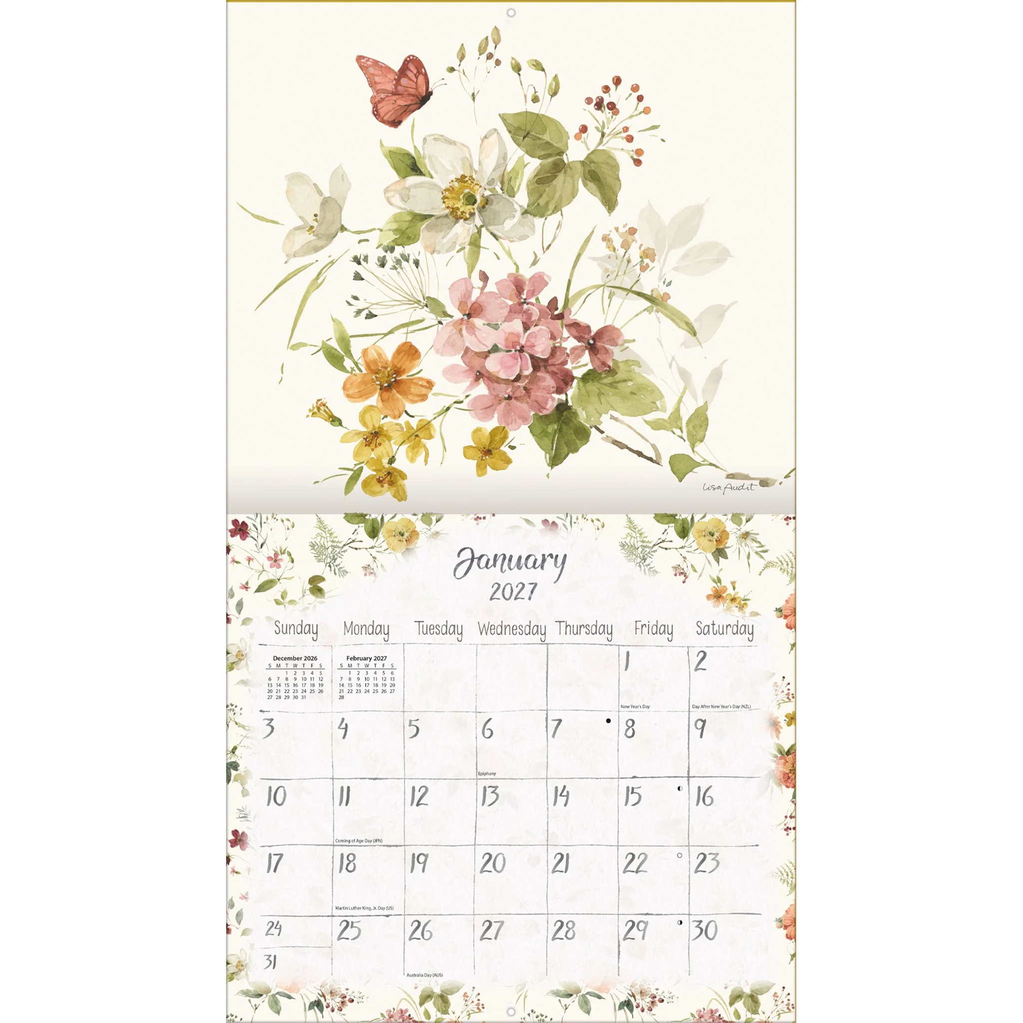 Watercolor Seasons 2027 Wall Calendar - Online Only - Image 3