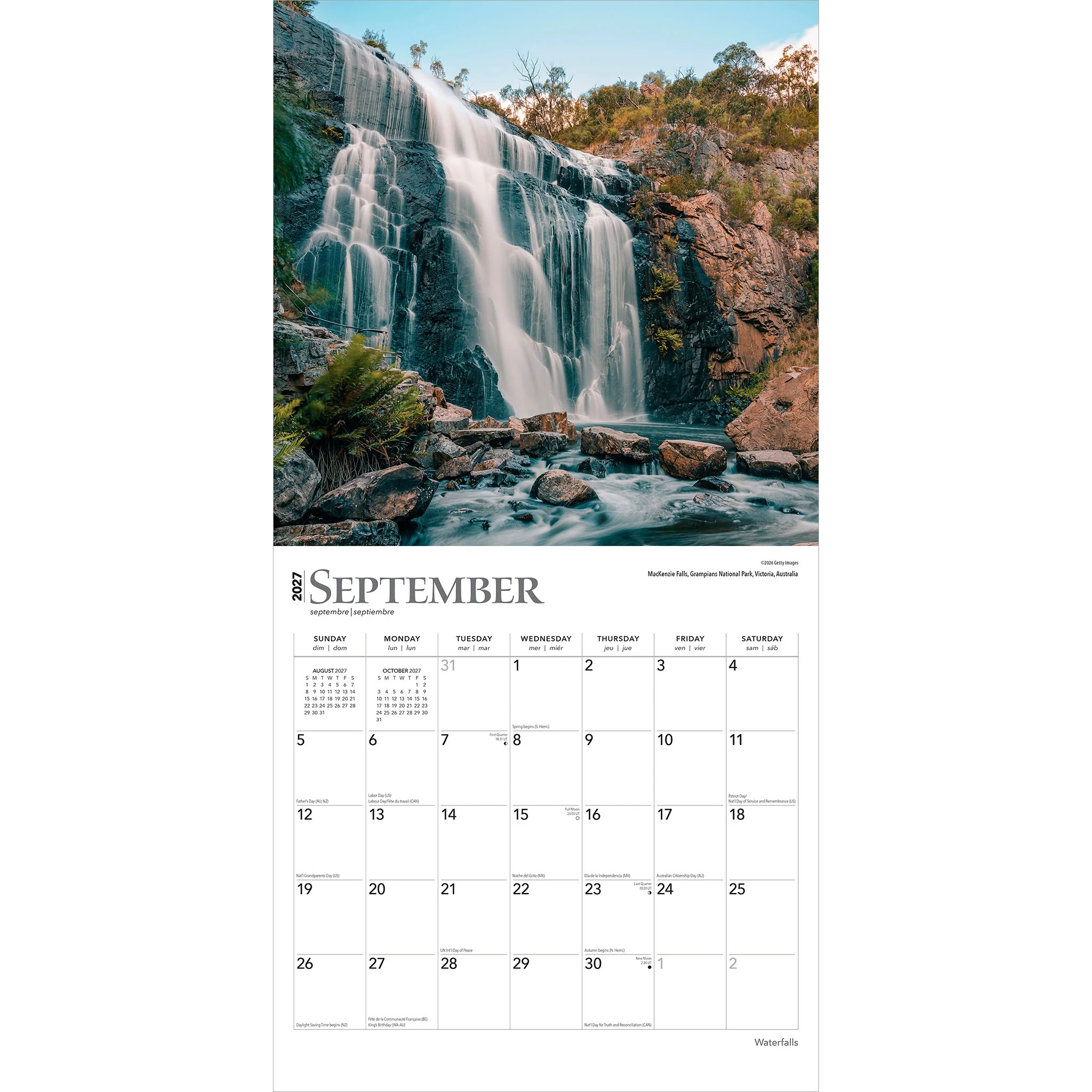 Waterfalls 2027 Wall Calendar - Image 4