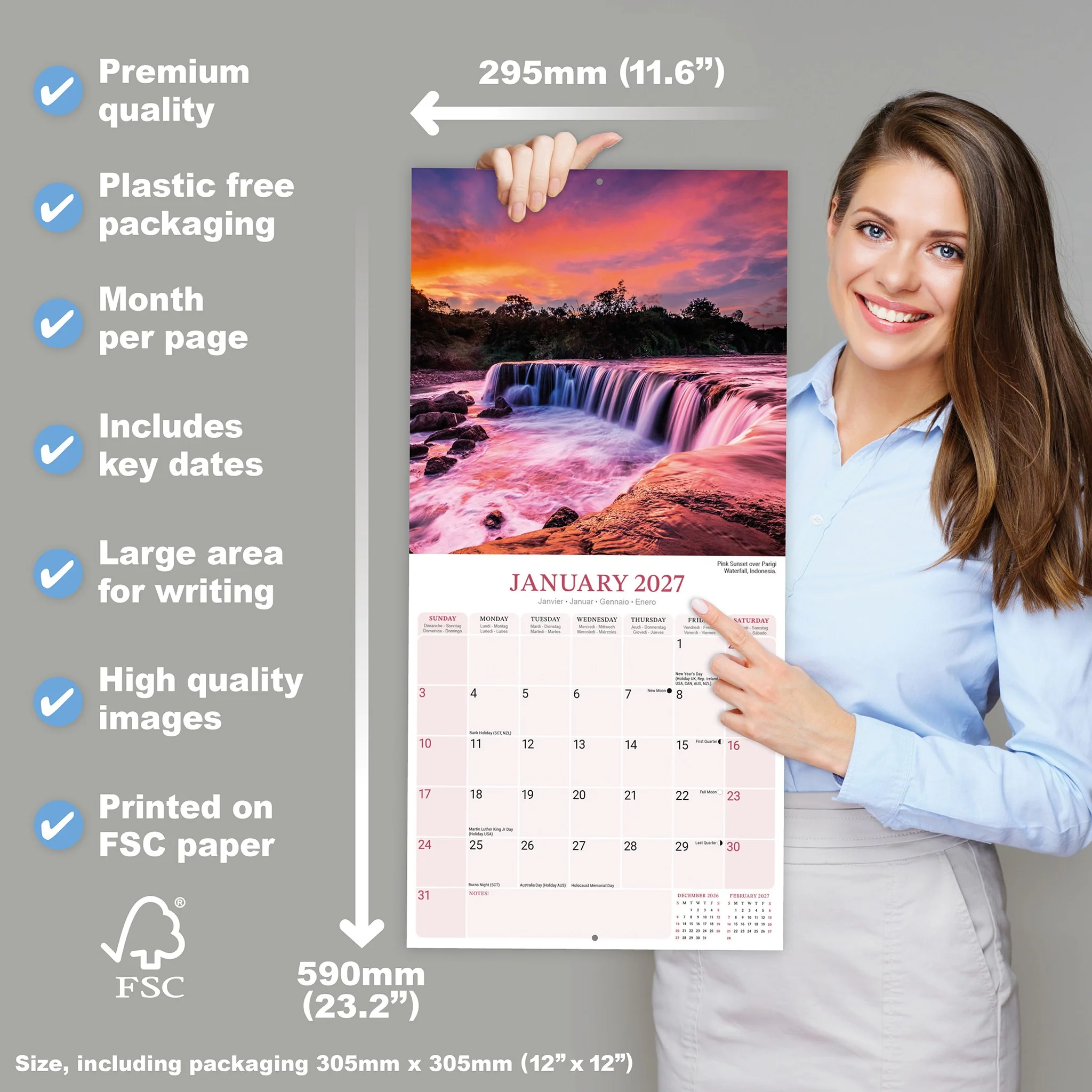 Waterfalls 2027 Wall Calendar - Image 6