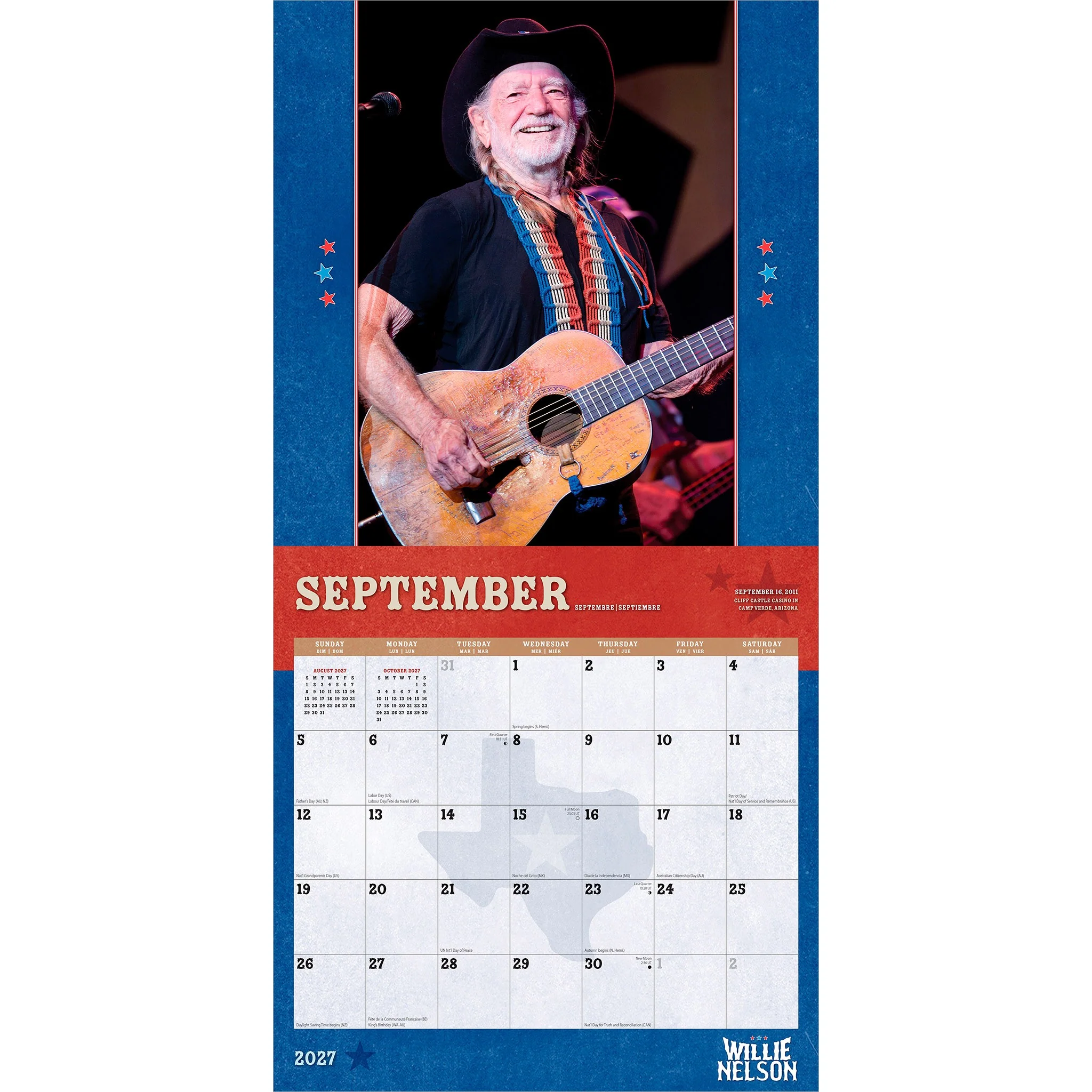 Willie Nelson 2027 Wall Calendar - Online Only - Image 4