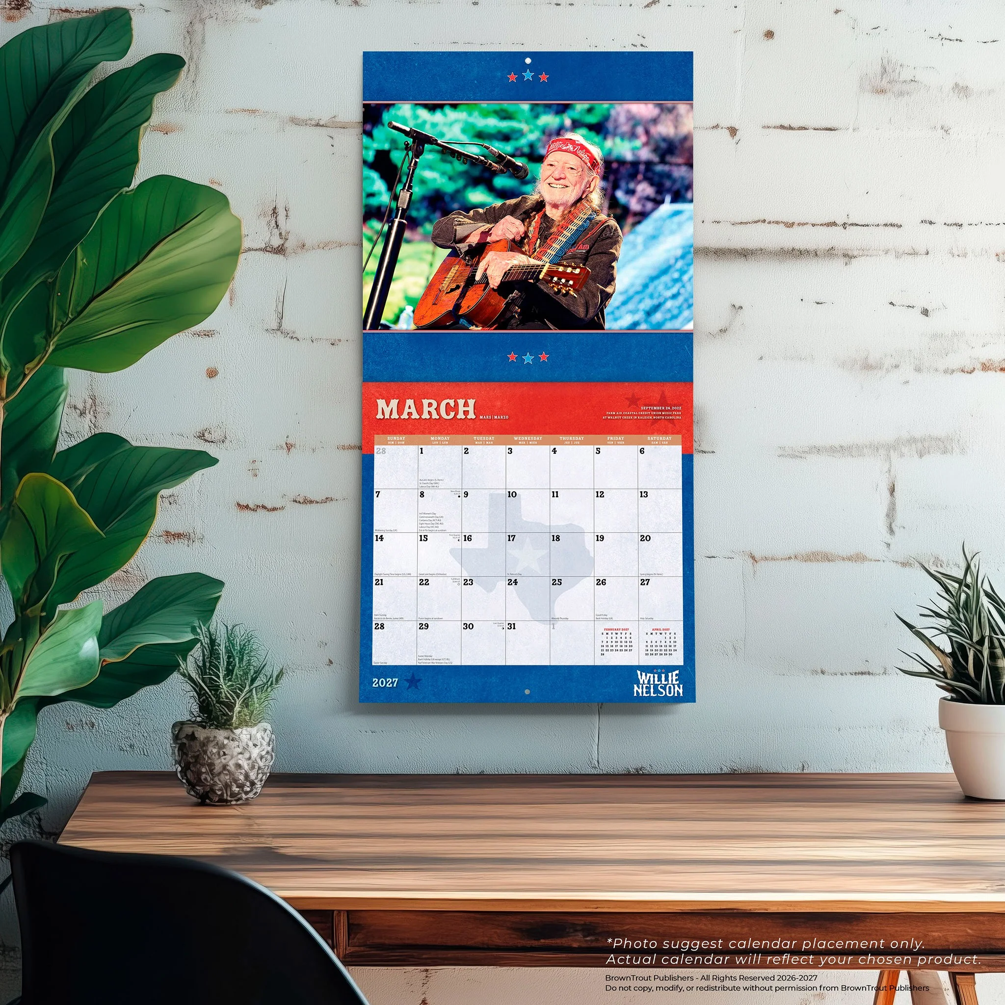 Willie Nelson 2027 Wall Calendar - Online Only - Image 5