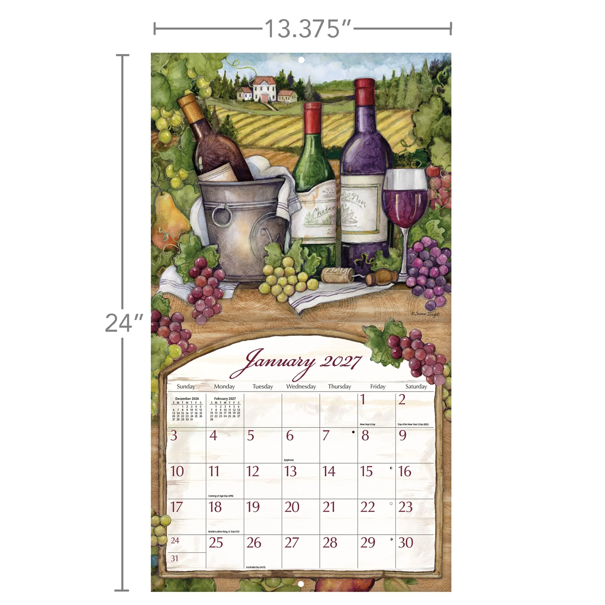 Wine Country Special Edition with Print 2027 Wall Calendar - Image 5