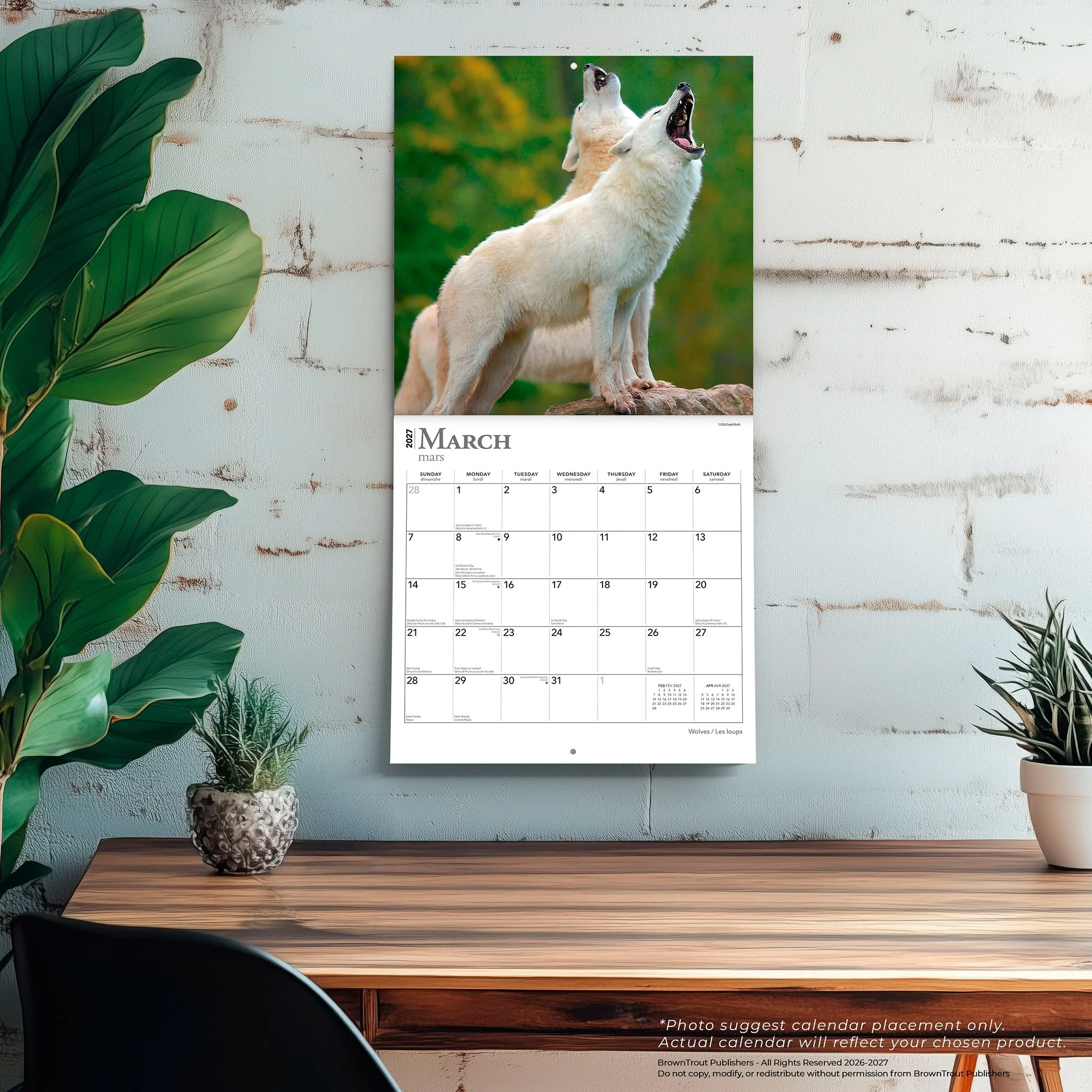 Wolves / Les loups 2027 Wall Calendar - Image 5