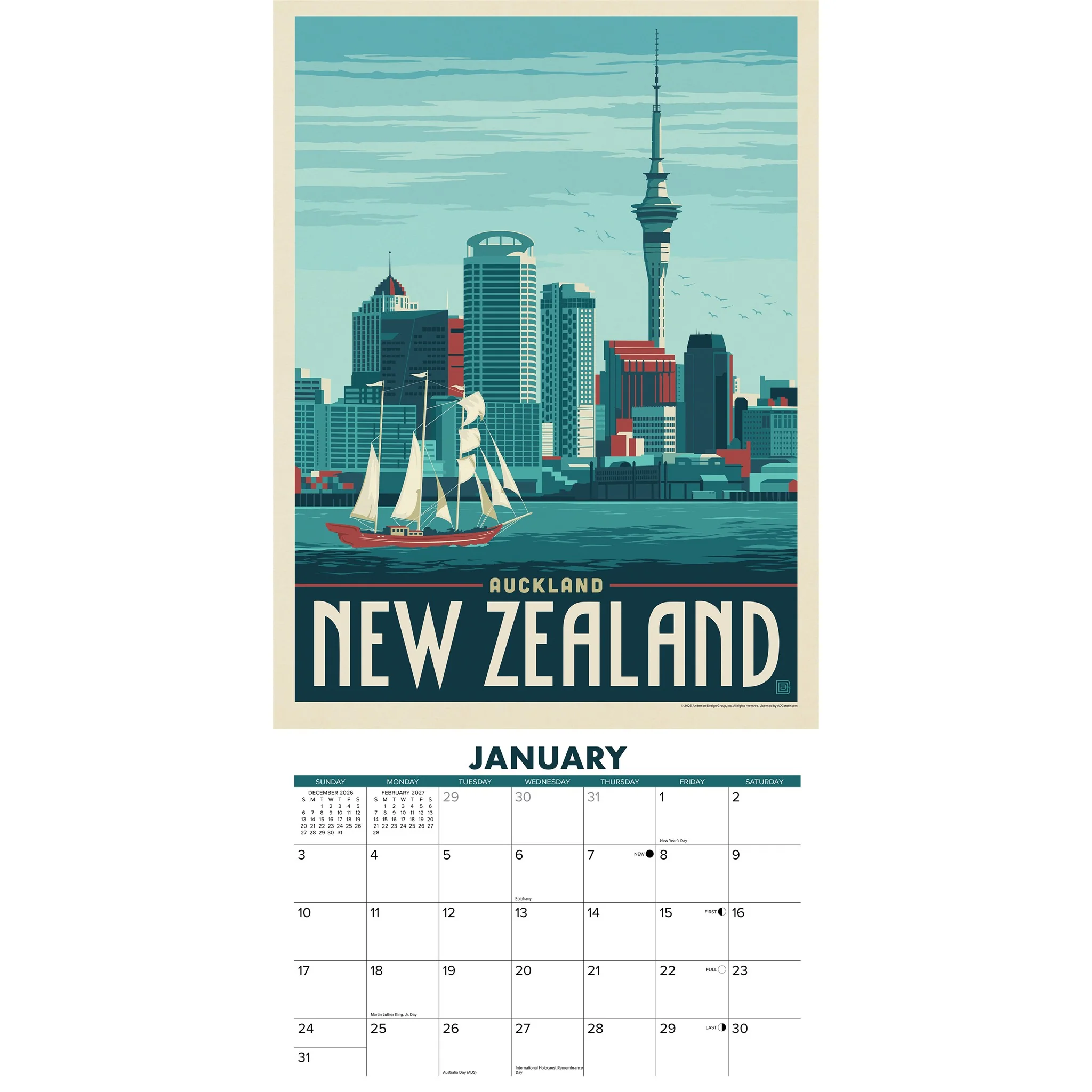 World Travel Classic Posters 2027 Wall Calendar - Image 3