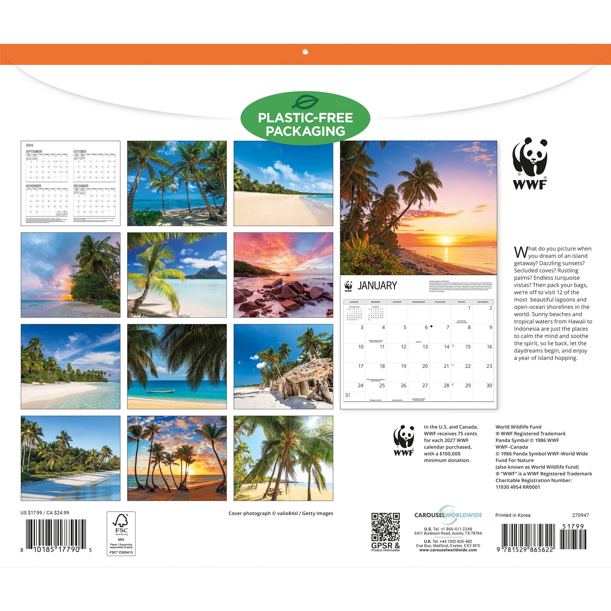 World Wildlife Fund Islands 2027 Wall Calendar - Image 2