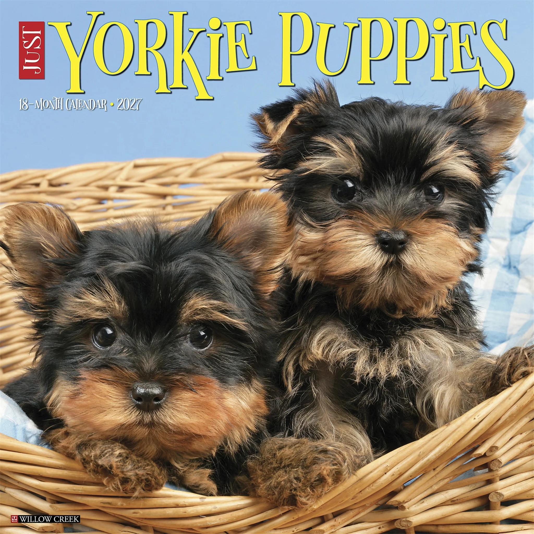 Yorkie Puppies 2027 Wall Calendar