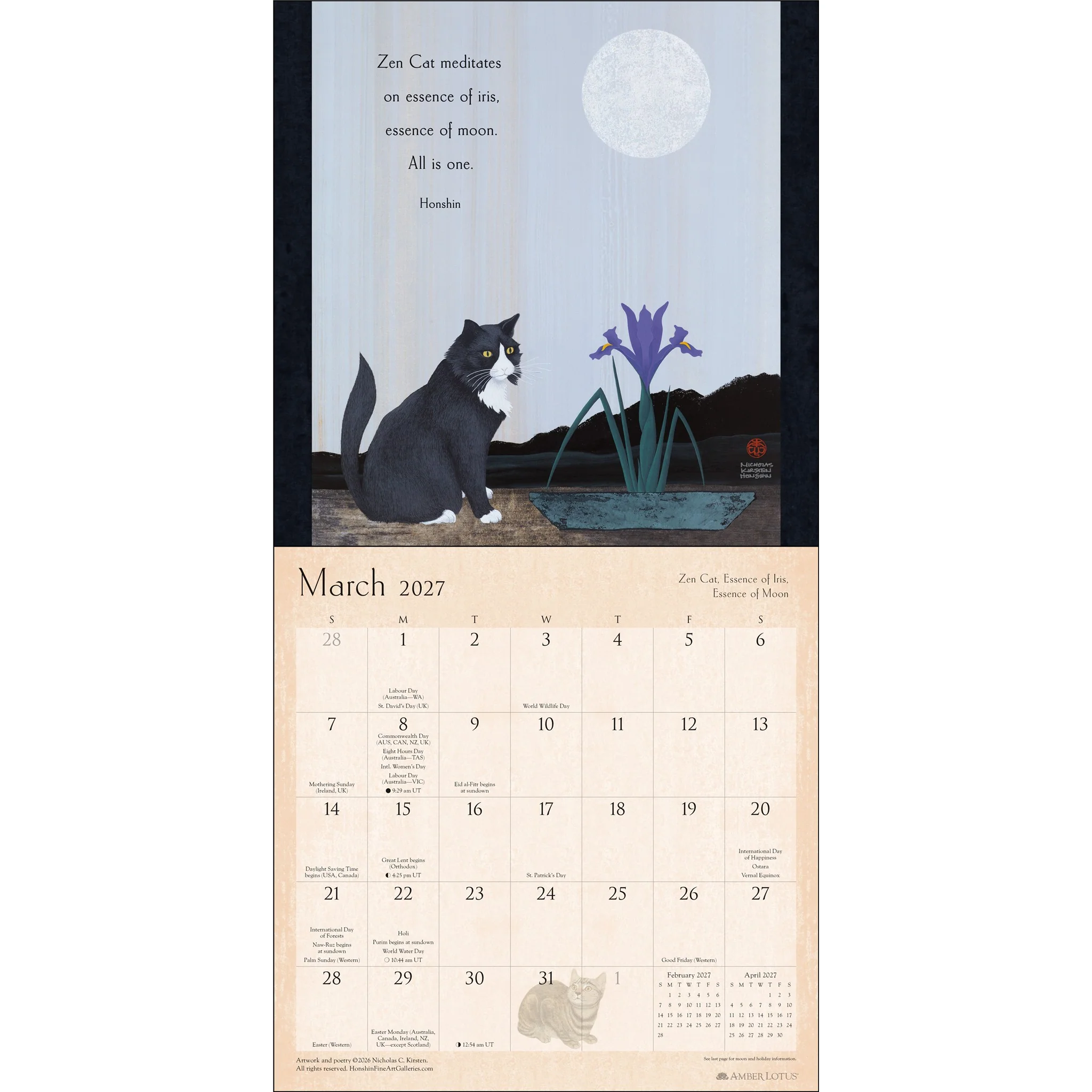 Zen Cat 2027 Wall Calendar - Online Only - Image 3