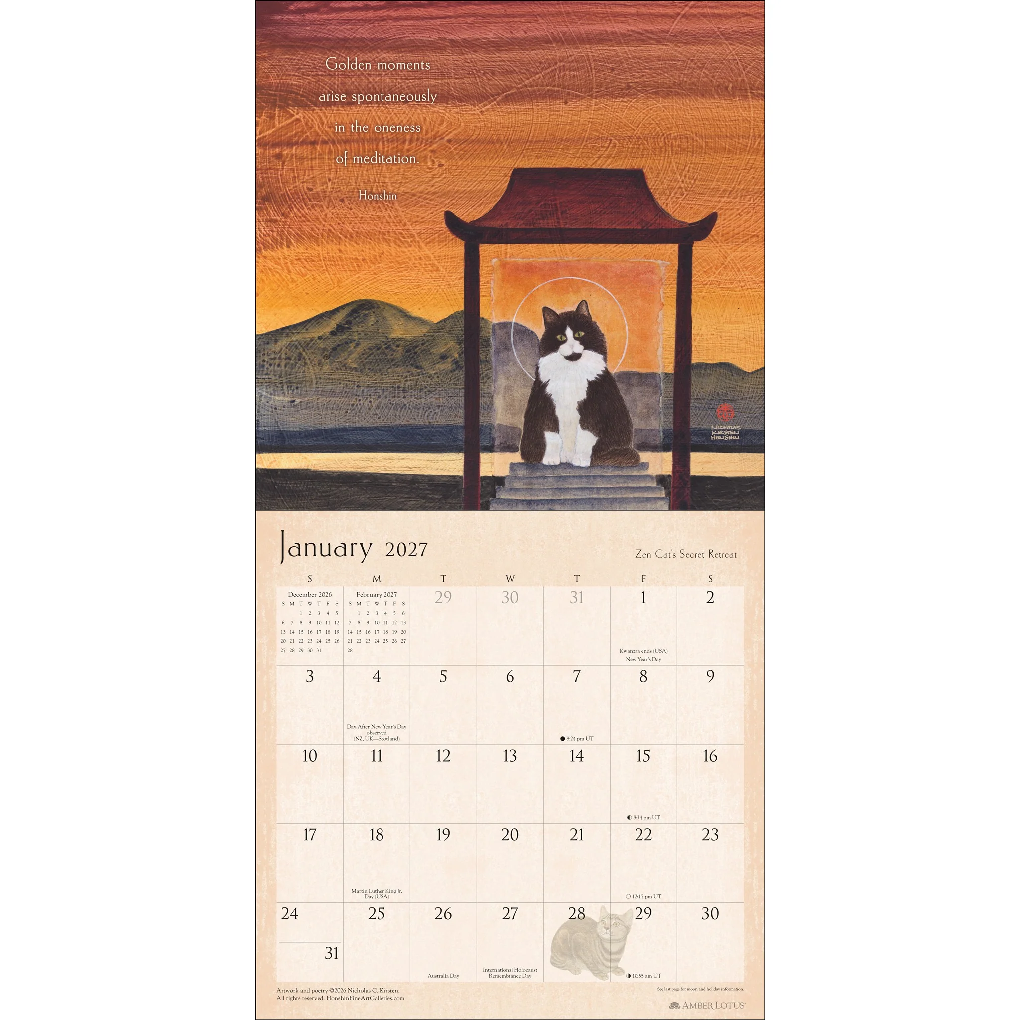 Zen Cat 2027 Wall Calendar - Online Only - Image 5