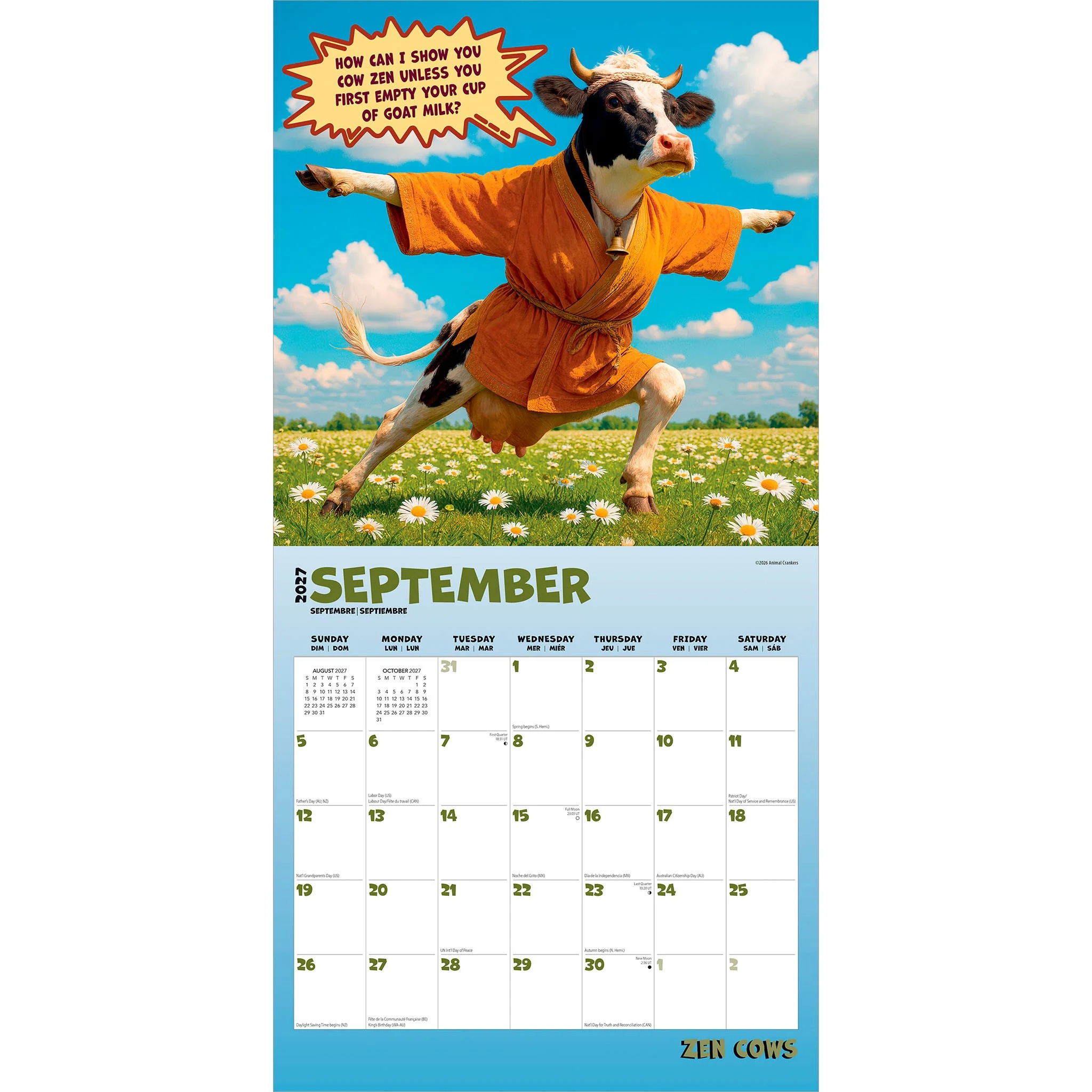 Zen Cows 2027 Wall Calendar - Image 4