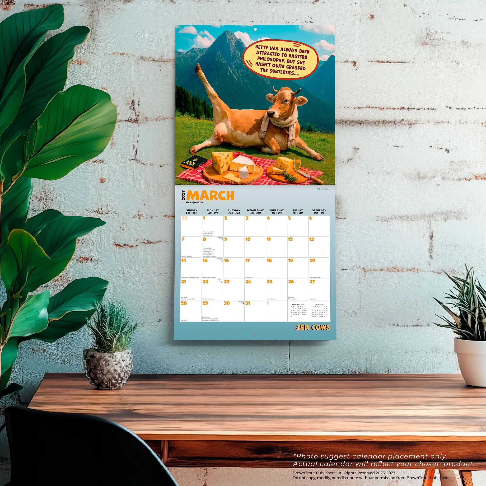Zen Cows 2027 Wall Calendar - Image 5